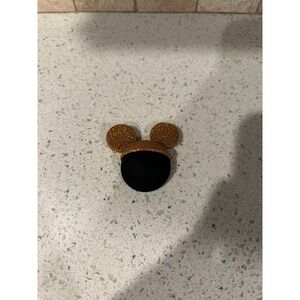 Disneyland 50th Anniversary Magnet Gold Glitter